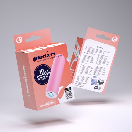 ВИБРОПУЛЯ QUACKERS USB RECHARGEABLE VIBRATING BULLET PINK CRUSHIOUS
