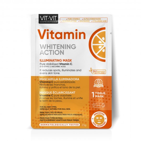 MASCARILLA DE TEJIDO FACIAL VITAMIN C VIT VIT COSMETICS 20GR