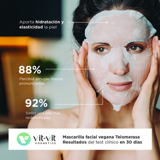 MÁSCARA DE TECIDO FACIAL TELOMERASE BOOSTER VIT VIT COSMETICS 20GR