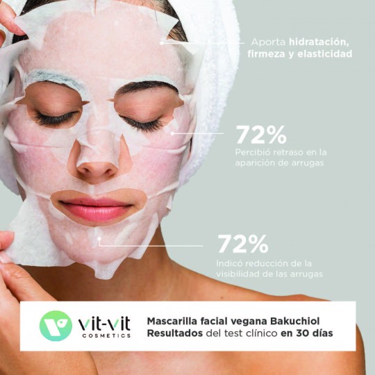 MASCARILLA DE TEJIDO FACIAL ANTI-EDAD BAKUCHIOL VIT VIT COSMETICS 20GR