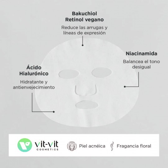 MASQUE FACIAL ANTI-ÂGE BAKUCHIOL VIT VIT COSMETICS 20GR