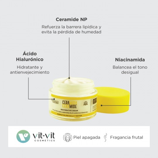 CREMA DIÁRIA CERAMIDE RESTORATIVE VIT VIT COSMETICS 50ML