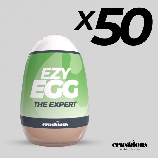 PACK OF 50 CRUSHIOUS EZY EGG THE EXPERT MASTURBATOR EGG