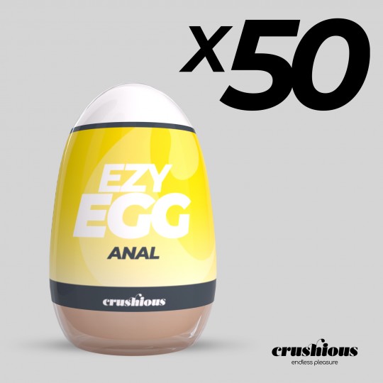 PACK OF 50 CRUSHIOUS EZY EGG ANAL MASTURBATOR EGG