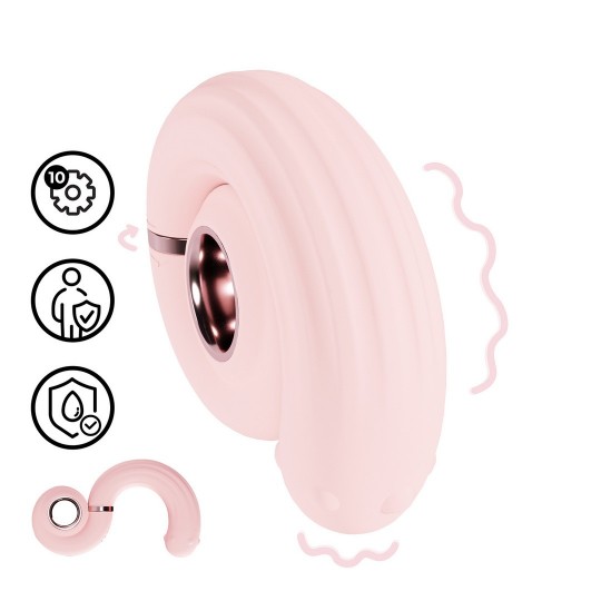 VIBRATEUR AVEC PERLES ROTATIVES PERLES SWIRL ROSE LOVELINE 
