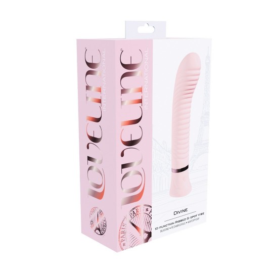 VIBRATEUR POUR POINT G DIVINE RIBBED ROSE LOVELINE
