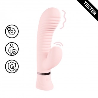 MYSTIQUE - VIBRADOR CONEJITO ESTRIADO - ROSA - TESTER