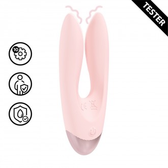 AMOUR - VIBRADOR DE DOBLE MOTOR - ROSA - TESTER