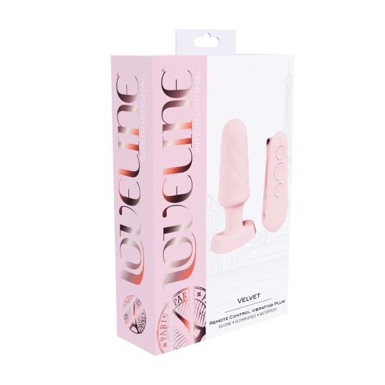VELVET - PLUG VIBRADOR CON CONTROL REMOTO - ROSA
