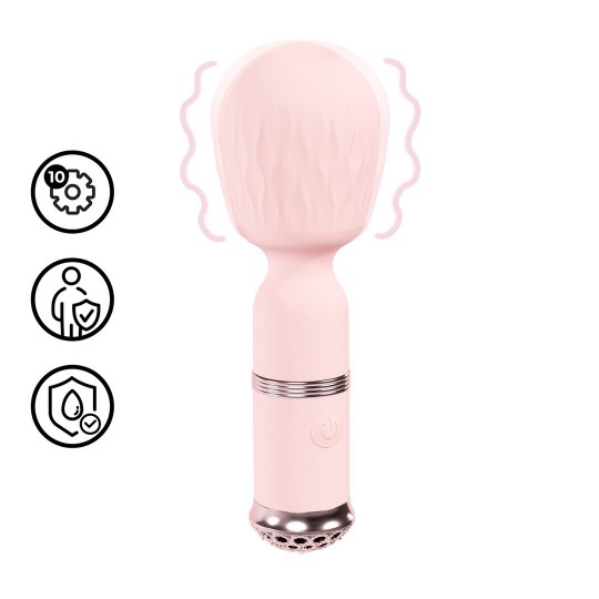 MINI VIBROMASSEUR WAND VELOUR ROSE LOVELINE 