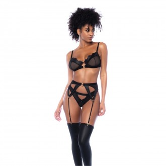 ROCK STAR - CONJUNTO DE TRES PIEZAS - NEGRO BRILLANTE