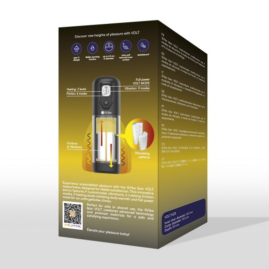 IKON VOLT - MASTURBADOR CALENTADOR VIBRANTE TRANSPARENTE