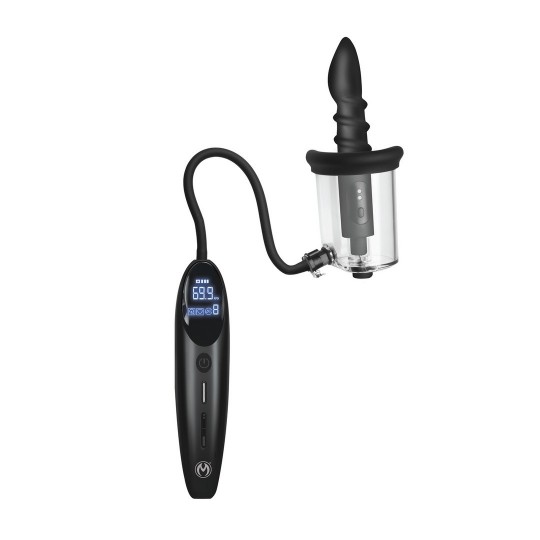 CONJUNTO DELUXE ROSEBUD DRILLER - BOMBA DE SILICONA VIBRANTE ROSEBUD - TRANSPARENTE