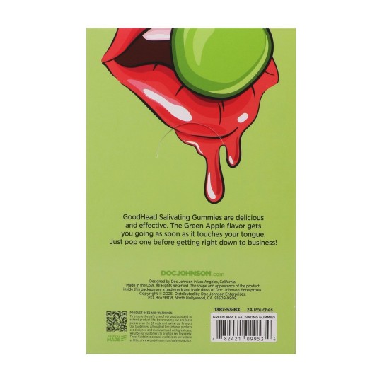 GOMITAS SALIVADORAS - EXHIBIDOR DE 24 CT - 12 GR - MANZANA VERDE