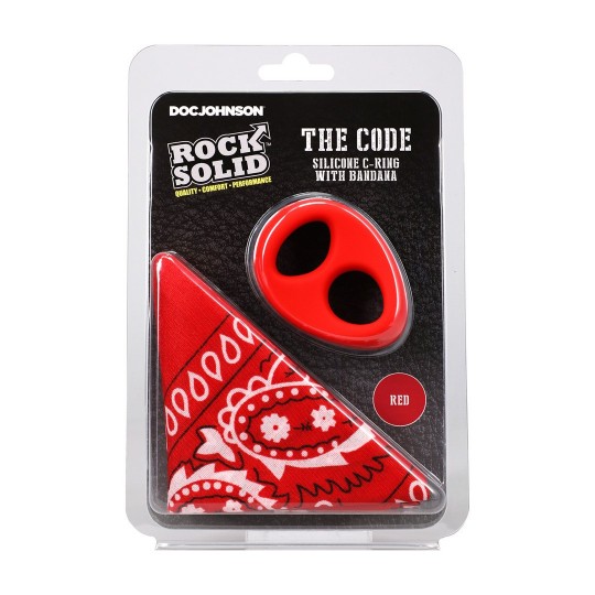 THE CODE - ANILLO DE SILICONA CON BANDANA - ROJO