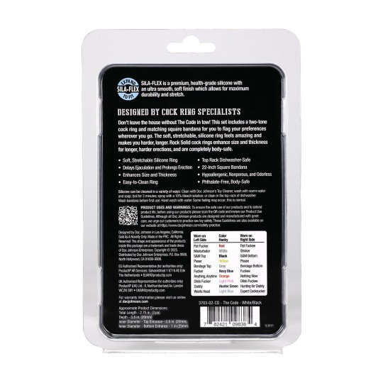 THE CODE - ANILLO DE SILICONA CON BANDANA - BLANCO