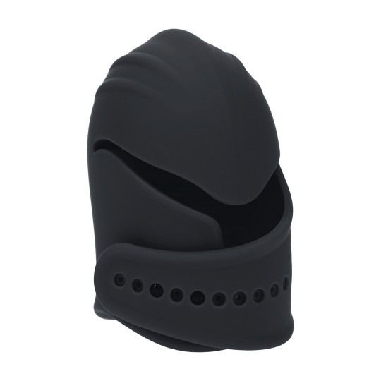 ESTIMULADOR DE CABEZA DE PENE DE SILICONA VIBRANTE AJUSTABLE - NEGRO