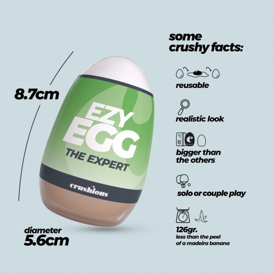 ŒUF MASTURBATEUR EZY EGG THE EXPERT CRUSHIOUS