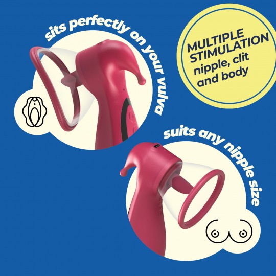 SACI STIMOLATORE CLITORIDEO E CAPEZZOLO CON ASPIRAZIONE CRUSHIOUS