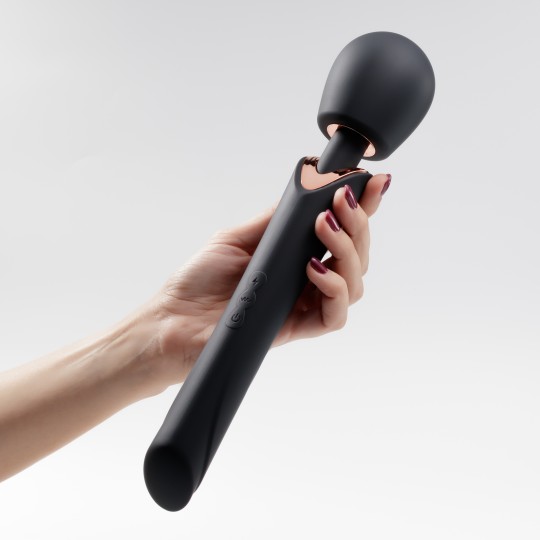 HOLLY VIBROMASSEUR WAND RECHARGEABLE NOIR CRUSHIOUS