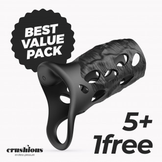PACK 5 + 1 FREE CRUSHIOUS BATIATUS ARMOUR PENIS RING