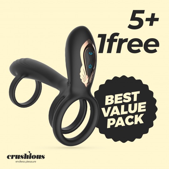 PACK 5 + 1 FREE CRUSHIOUS TORNADO ROTATING PENIS ARMOUR