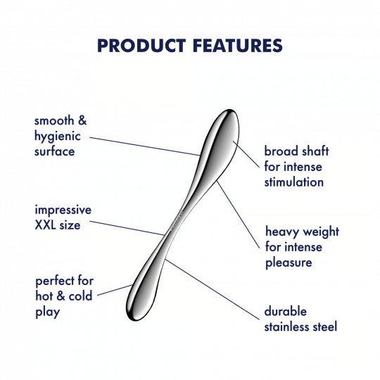 МЕТАЛЛИЧЕСКИЙ ДИЛДО STAR FORCE 3 SATISFYER