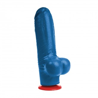 TYR L - REALISTIC DILDO WITH BALLS - 6.3 / 16 CM - BLUE