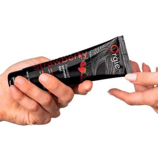 LUBRIFICANTE À BASE DE ÁGUA COM SABOR A MORANGO 100ML ORGIE