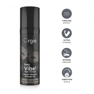 ГЕЛЬ С ВИБРАЦИЕЙ SEXY VIBE HIGH VOLTAGE 15ML ORGIE