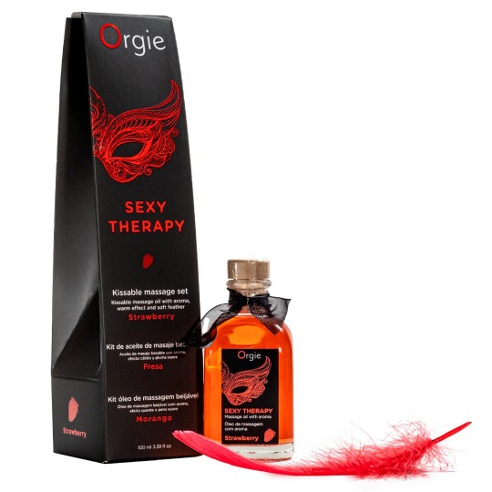 MASSAGE-KIT ZUM KÜSSEN SEXY THERAPY ERDBEERE ORGIE 100ML