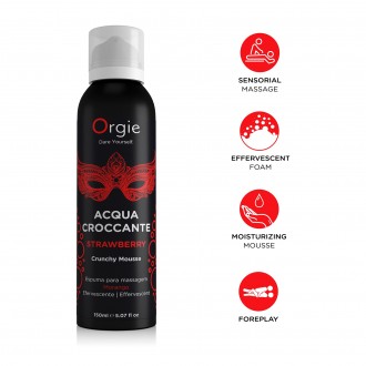 SCHIUMA PER MASSAGGIO CRACKELING ACQUA CROCCANTE FRAGOLA 150ML ORGIE