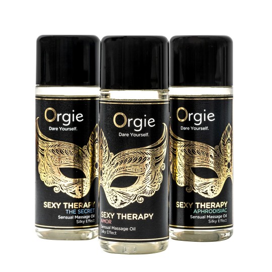 ENSEMBLE D'HUILES DE MASSAGE SEXY THERAPY SENSUAL MINI SIZE 3X30ML ORGIE