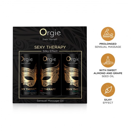 CONJUNTO DE ÓLEOS DE MASSAGEM SEXY THERAPY SENSUAL MINI SIZE 3X30ML ORGIE