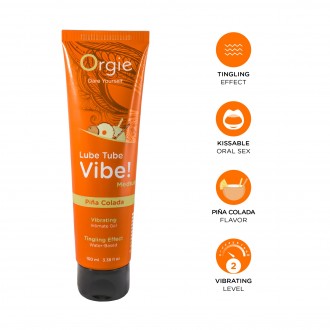 LUBRIFICANTE LUBE TUBE VIBE! PIÑA COLADA INTENSITÀ MEDIA ORGIE 100ML