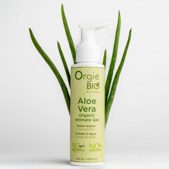 GEL LUBRIFIANT À BASE D'EAU BIO ALOE VERA 100ML ORGIE