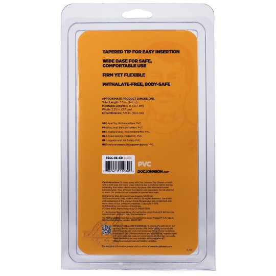 DOC JOHNSON CLASSIC BUTT PLUG BLACK LARGE