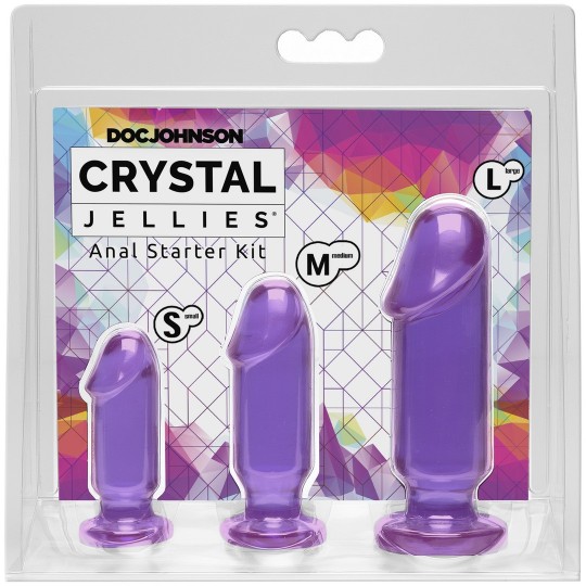 KIT CON PLUGS ANALES ANAL STARTER KIT MORADO