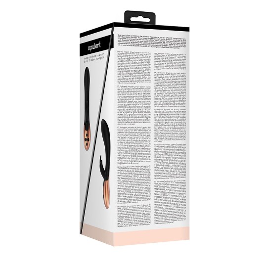 VIBRADOR COM AQUECIMENTO RECARREGÁVEL OPULENT ELEGANCE PRETO