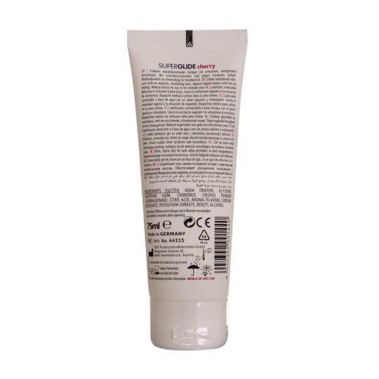 LUBRICANTE COMESTIBLE HOT™ SUPERGLIDE CEREZA 75ML