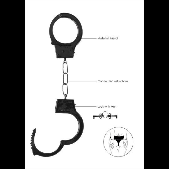 ESPOSAS EN METAL BEGINNER'S HANDCUFFS NEGRAS