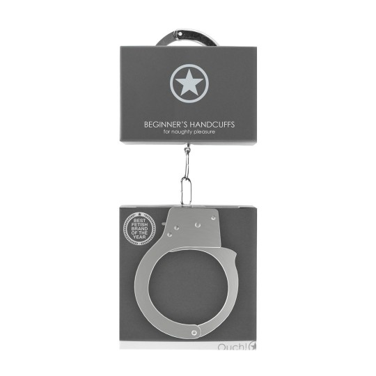 METAL BEGINNER'S HANDCUFFS SILVER