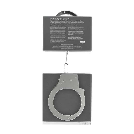 ESPOSAS EN METAL BEGINNER'S HANDCUFFS PLATEADAS