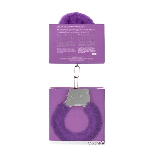 ESPOSAS CON PELUCHE BEGINNER'S FURRY HANDCUFFS MORADAS