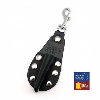 LEATHER AROMA BOTTLE HOLDER - SMALL - BLACK