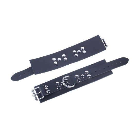 ULTRA LEATHER HANDCUFFS - BLACK