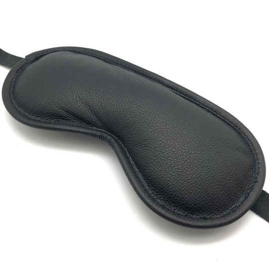 BLIND UP - PADDED LEATHER EYE MASK - BLACK