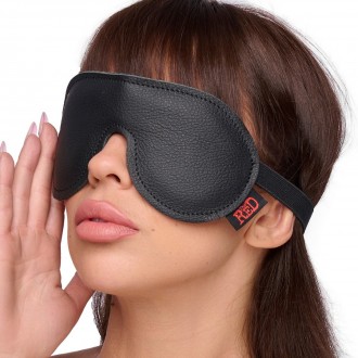 LEATHER EYE MASK - BLACK