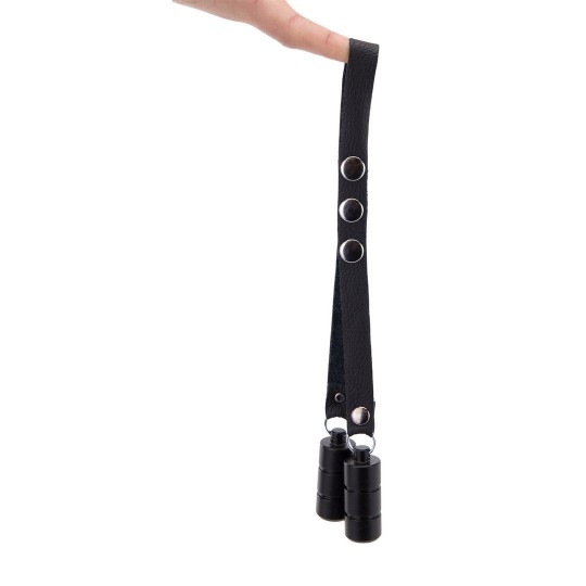 LEATHER BALLSTRETCHER WEIGHTS 2 X 100 GR - BLACK