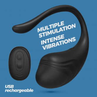 CRUSHIOUS TAMAGO RECHARGEABLE VIBRATING EGG WITH REMOTE BLACK